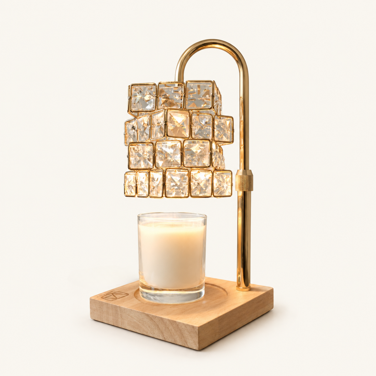 Chauffe-bougie en cristal doré VAYON, sans flamme — vue 3