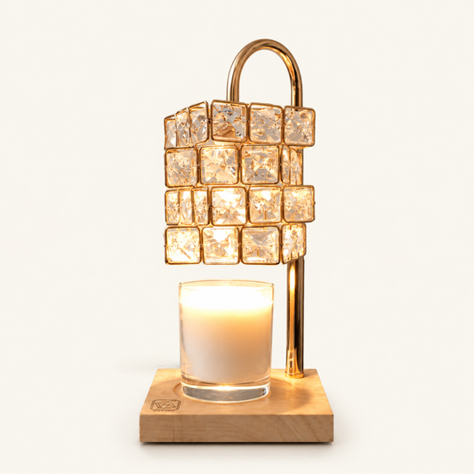 Chauffe-bougie en cristal doré VAYON, sans flamme — vue 1