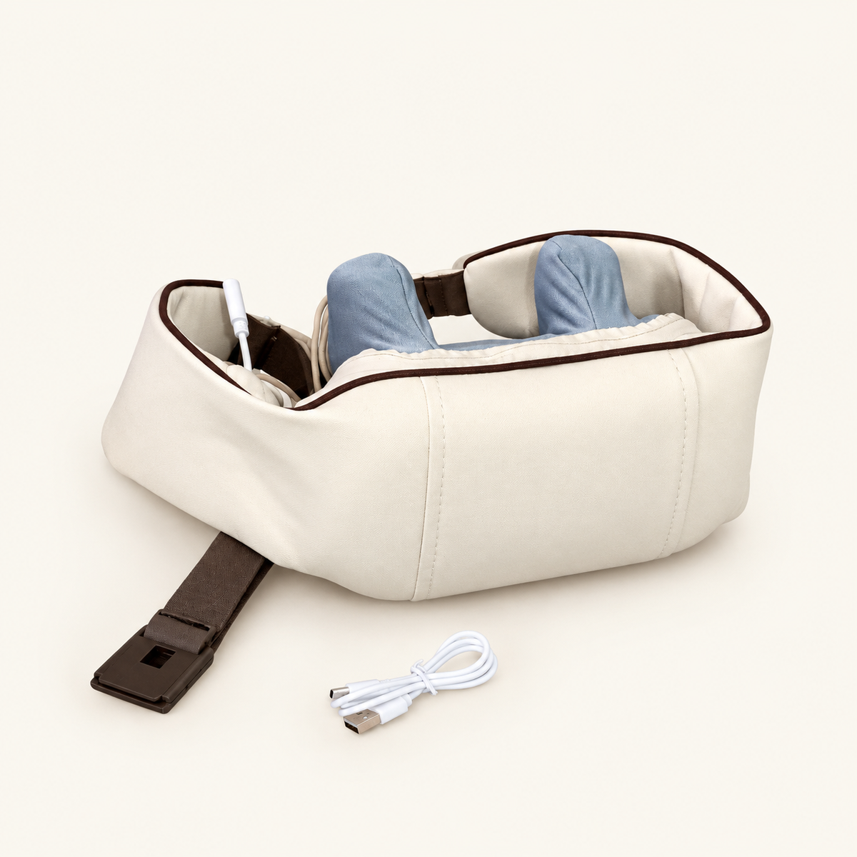 Masseur nuque et épaules avec sangle à boucle et câble USB-C fourni